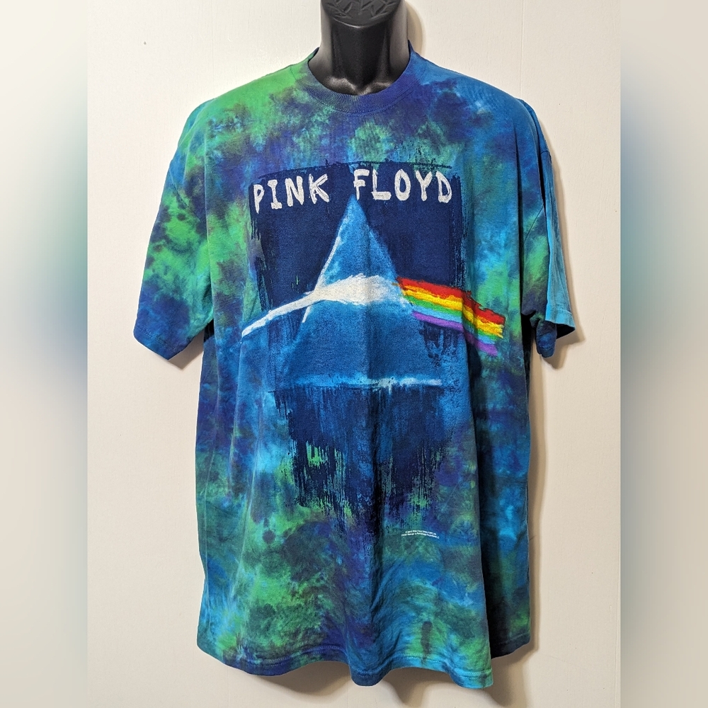 Men's Pink Floyd Prism Paint Tie-Dye T-Shirt Size XL